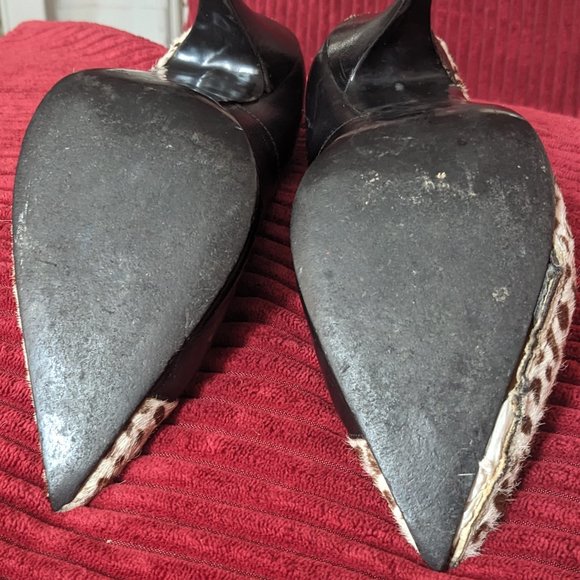 Underground Shoes Animal Print Winklepicker Court Pumps Imperfect Please Read - Picture 10 of 13